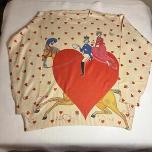 Vintage looking Heart-Themed Sweater-Holiday Fun!